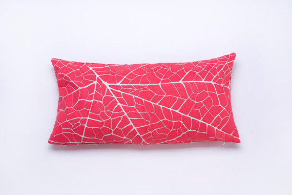 Coral Pink Throw Rectangle Pillow, Design, Mikabarr, Art Urbane