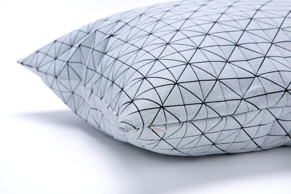 White and Black Origami Pillow Cover, Design, Mikabarr, Art Urbane