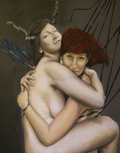 The Woman Who Loved Pan, Fine Art, Ariel Vargassal, Art Urbane