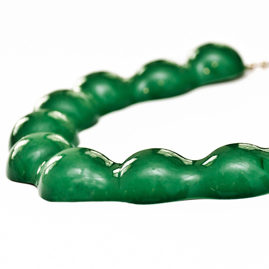 Curvature Necklace, green, Jewelry, Lital Mendel, Art Urbane