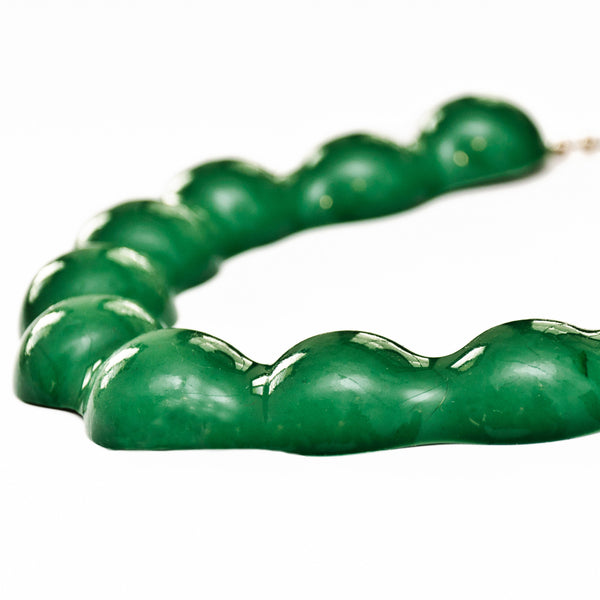 Curvature Necklace, green, Jewelry, Lital Mendel, Art Urbane