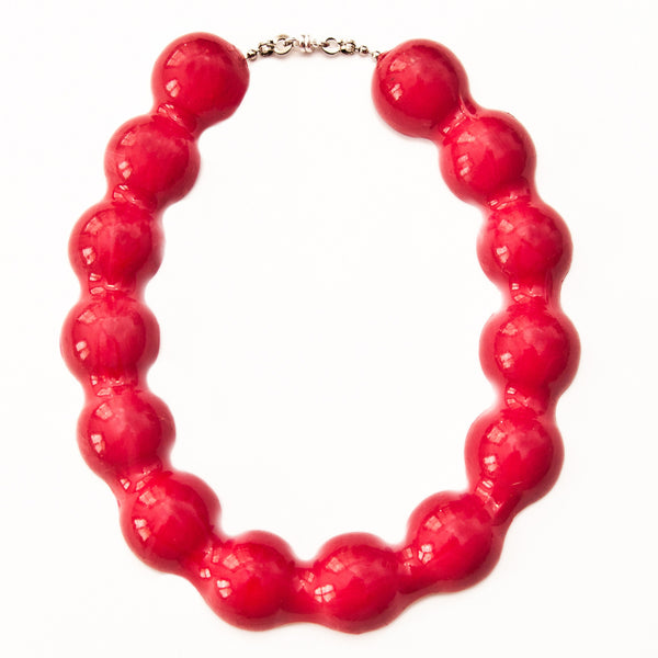 Curvature Necklace, red, Jewelry, Lital Mendel, Art Urbane