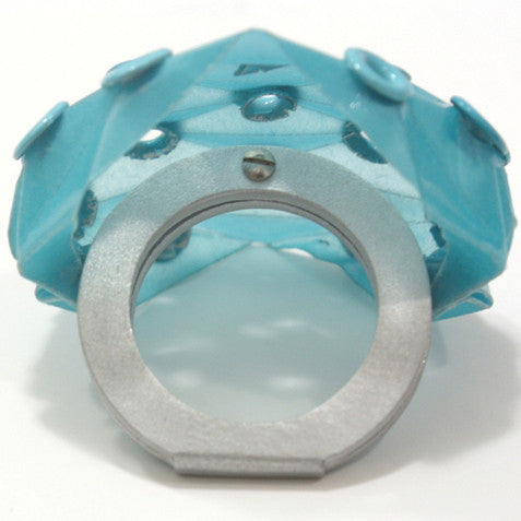 Fold Ring, sky blue, Jewelry, Lital Mendel, Art Urbane
