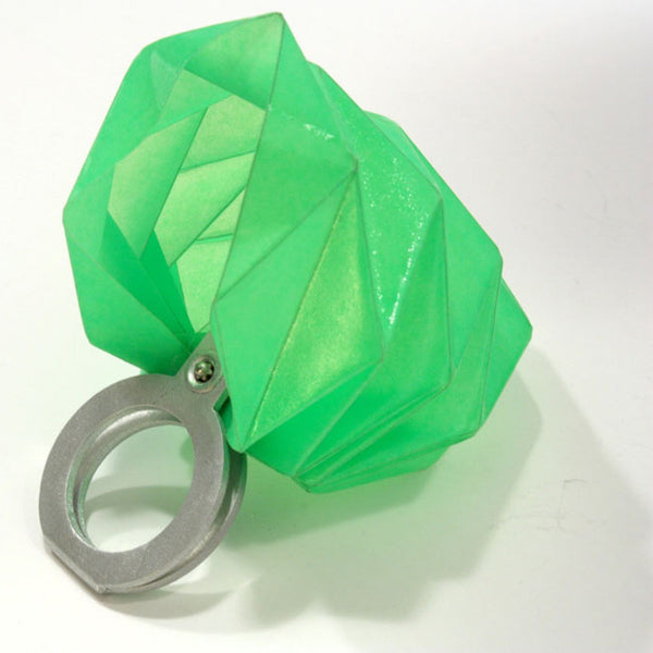 Fold Ring, lime green, Jewelry, Lital Mendel, Art Urbane
