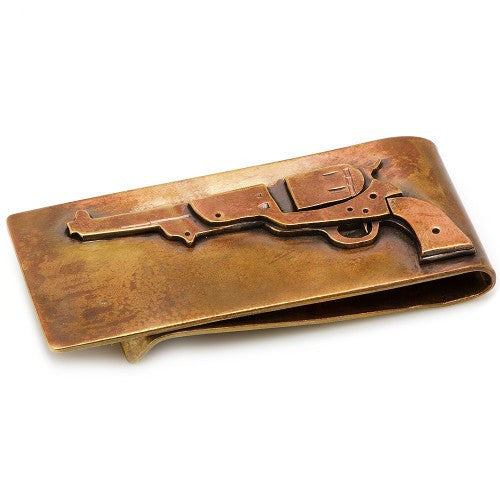 Bronze Revolver Money Clip, Fashion, Dreadnought Workshop, Art Urbane