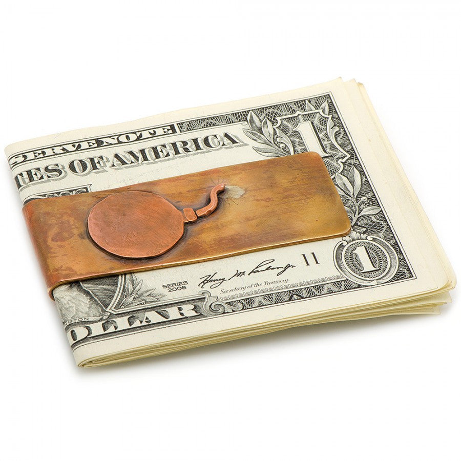 Bronze Bomb Money Clip, Fashion, Dreadnought Workshop, Art Urbane