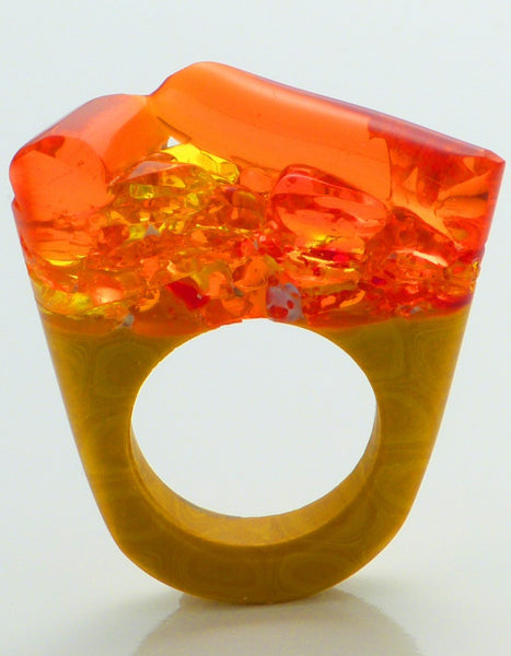 Murano Glass Ring, Fire, Jewelry, Pasionae, Art Urbane