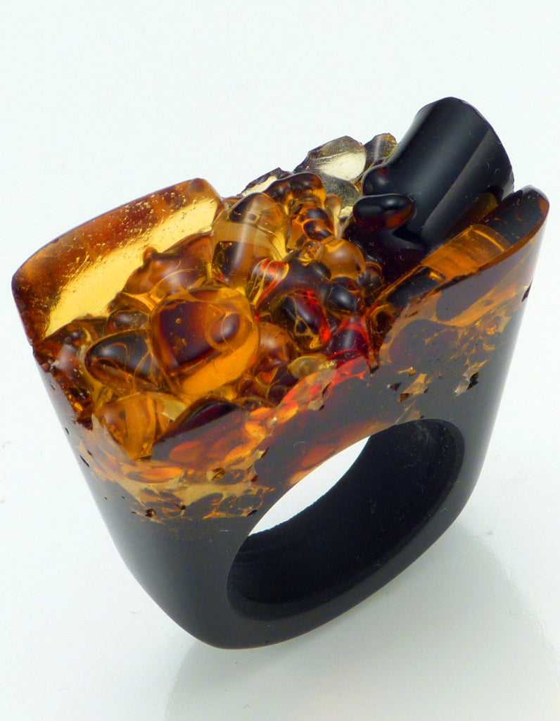 Murano Glass Ring, Flash, Jewelry, Pasionae, Art Urbane