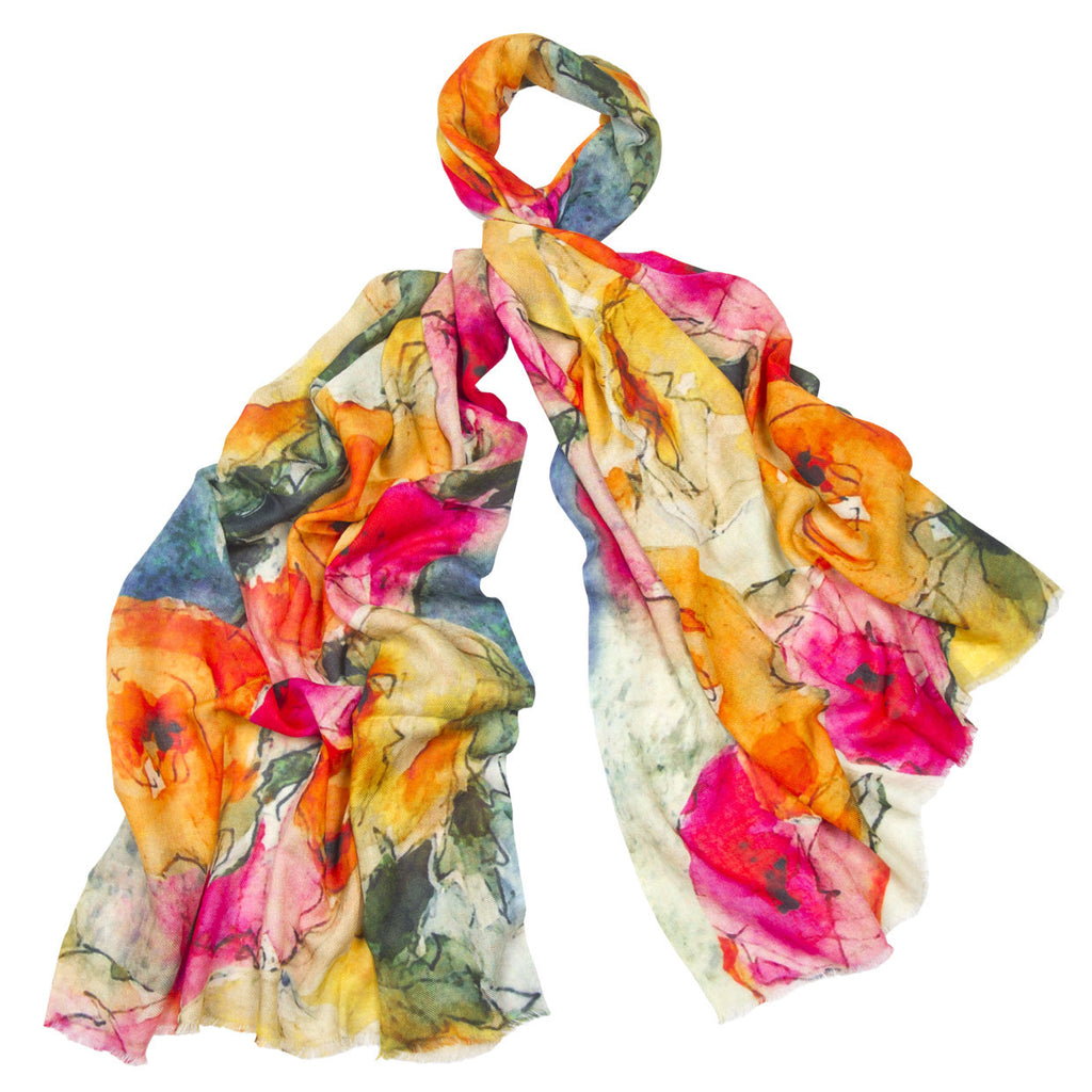 Soft Bloom Bright Scarf, Fashion, Mitandio, Art Urbane