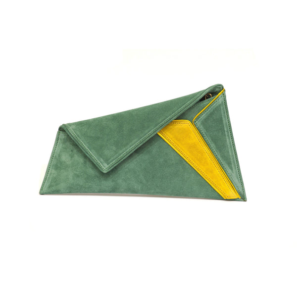 Small Green Asymmetric Clutch, Fashion, Georgina Skalidi, Art Urbane