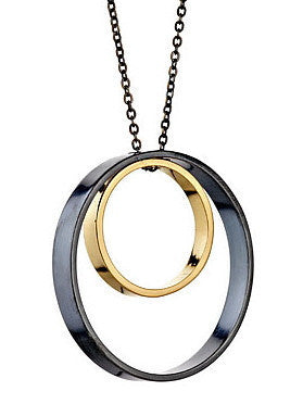 Delvaux Necklace in Oxidized Silver and Gold, Jewelry, Vanessa Gade, Art Urbane